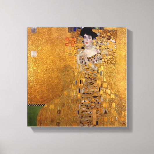 Gustav Klimt, Adele, Art nouveau, deco, goud, schi Canvas Afdruk (Voorkant)