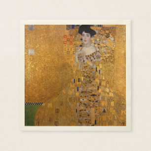 Gustav Klimt, Adele, Art nouveau, deco, goud, schi Servet
