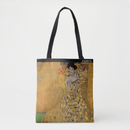 Gustav Klimt – Adele Bloch-Bauer – Aangepaste teks Tote Bag