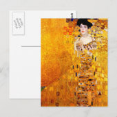 Gustav Klimt Adele Bloch-Bauer  Art Nouveau Briefkaart (Voorkant / Achterkant)
