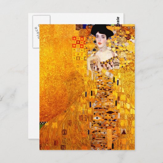Gustav Klimt Adele Bloch-Bauer  Art Nouveau Briefkaart (Voorkant / Achterkant)