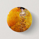 Gustav Klimt Adele Bloch-Bauer  Art Nouveau Ronde Button 3,2 Cm (Voorkant)