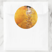 Gustav Klimt Adele Bloch-Bauer  Art Nouveau Ronde Sticker (Tas)