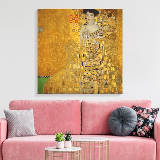 Gustav Klimt - Adele Bloch-Bauer I Canvas Afdruk (Insitu (Woonkamer))