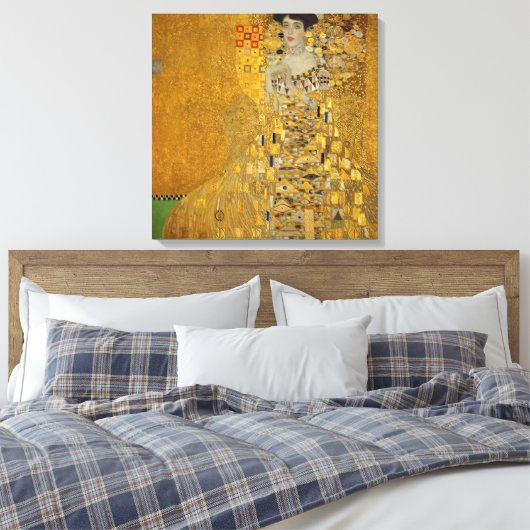 Gustav Klimt - Adele Bloch-Bauer I Canvas Afdruk (Insitu (Slaapkamer))