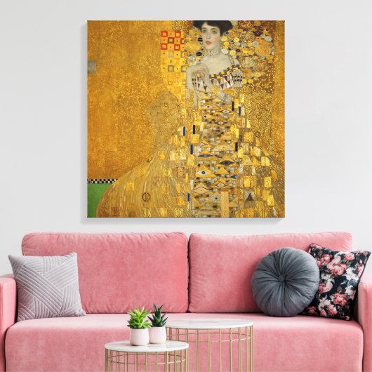 Gustav Klimt - Adele Bloch-Bauer I Canvas Afdruk (Insitu (Woonkamer))
