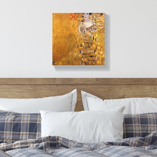 Gustav Klimt - Adele Bloch-Bauer I. Canvas Afdruk (Insitu (Slaapkamer))