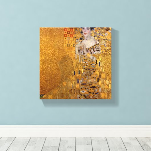 Gustav Klimt - Adele Bloch-Bauer I. Canvas Afdruk (Insitu (Houten vloer))