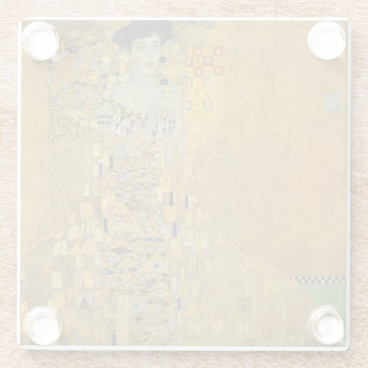 Gustav Klimt - Adele Bloch-Bauer I Glazen Onderzetter (Achterkant)