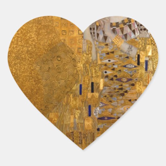 Gustav Klimt - Adele Bloch-Bauer I. Hart Sticker (Voorkant)