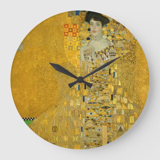 Gustav Klimt "Adele Bloch-Bauer I" Large Clock Grote Klok (Voorkant)