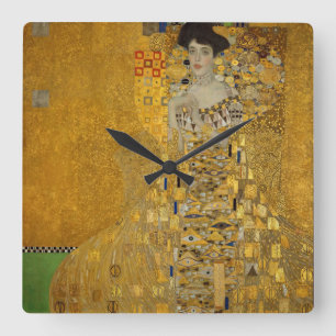Gustav Klimt - Adele Bloch-Bauer I Vierkante Klok