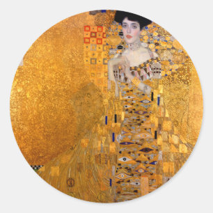 Gustav Klimt "Adele" Vintage Ronde Sticker