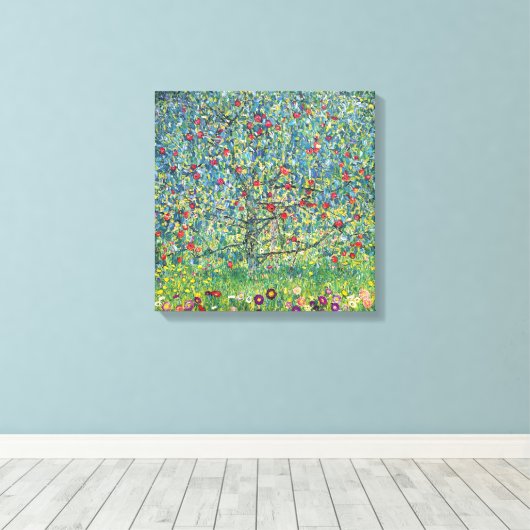 Gustav Klimt - Appelboom Canvas Afdruk (Insitu (Houten vloer))