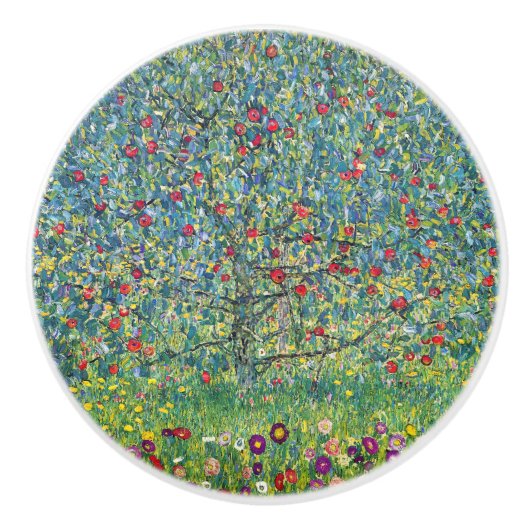 Gustav Klimt - Appelboom Keramische Knop (Voorkant)