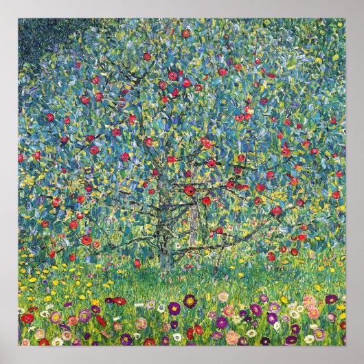 Gustav Klimt - Appelboom Poster (Voorkant)
