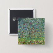 Gustav Klimt - Appelboom Vierkante Button 5,1 Cm (Voorkant /achterkant)