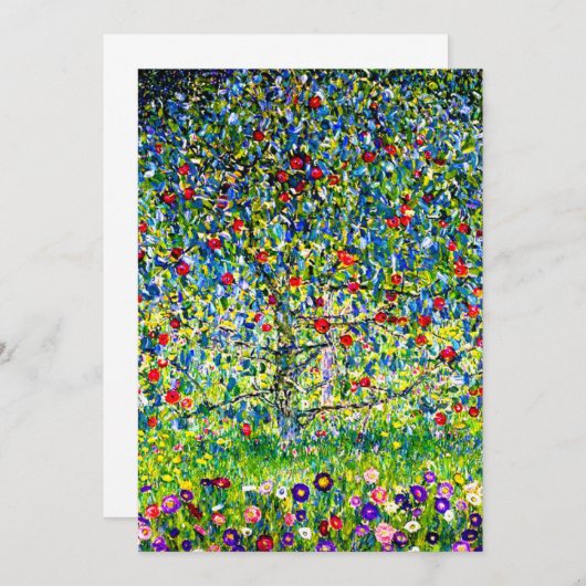 Gustav Klimt Apple Tree Aankondiging (Voorkant / Achterkant)