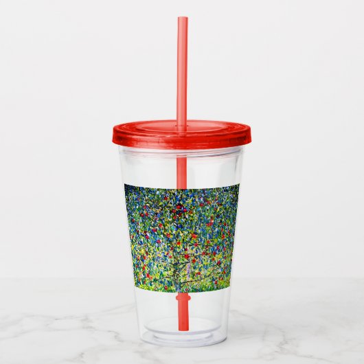 Gustav Klimt Apple Tree Acryl Drinkbeker (Voorkant)