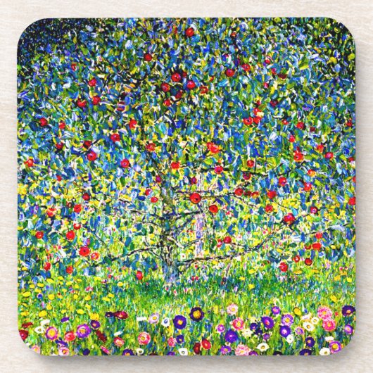 Gustav Klimt Apple Tree Bier Onderzetter (Voorkant)