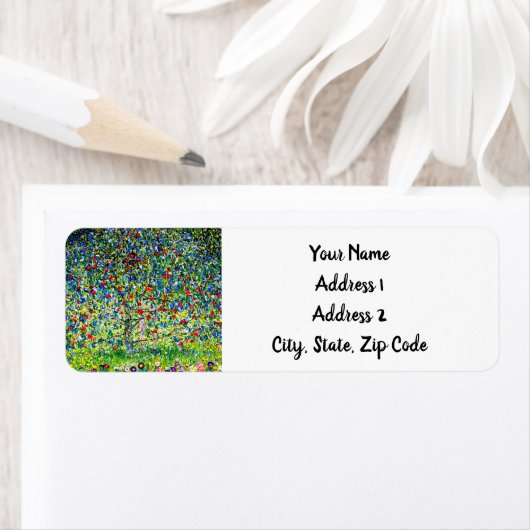 Gustav Klimt Apple Tree Etiket (Insitu)