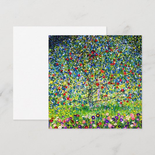 Gustav Klimt Apple Tree Kaart (Voorkant / Achterkant)