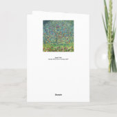 Gustav Klimt - Apple Tree Kaart (Achterkant)