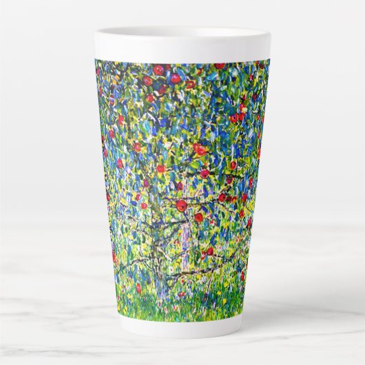 Gustav Klimt Apple Tree Latte Mok (Voorkant)