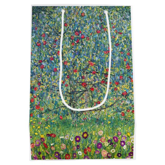 Gustav Klimt - Apple Tree Medium Cadeauzakje (Achterkant)