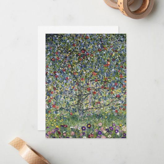 Gustav Klimt Apple Tree Note Card Notitiekaartje (Voorkant / Achterkant in situ)