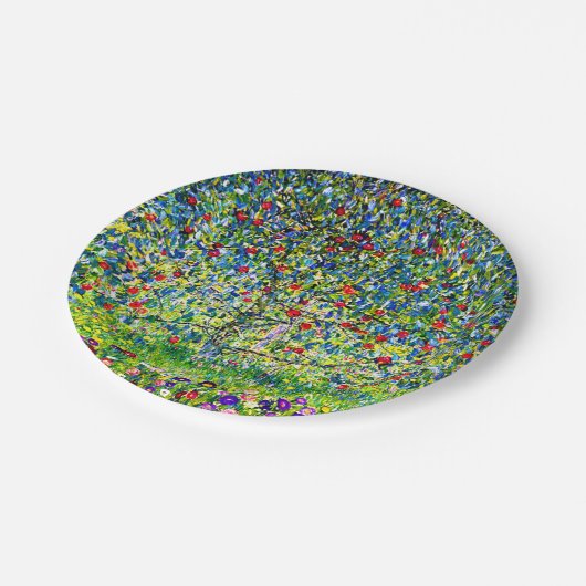 Gustav Klimt Apple Tree Papieren Bordje (Gekanteld)