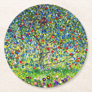 Gustav Klimt Apple Tree Ronde Kartonnen Onderzetter