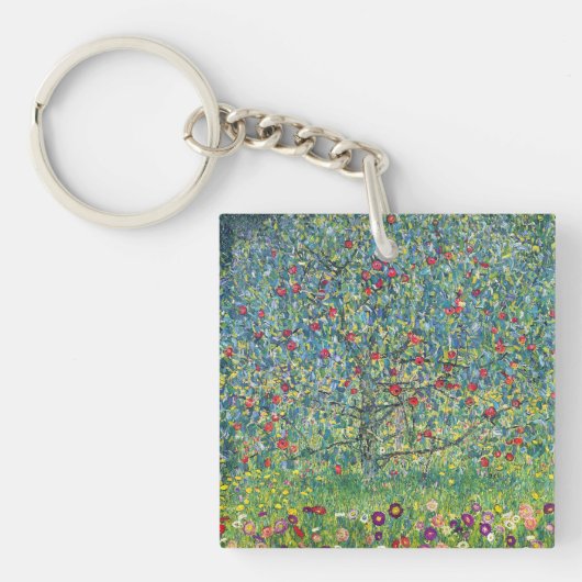 Gustav Klimt - Apple Tree Sleutelhanger (Voorkant)