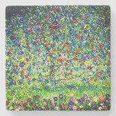 Gustav Klimt Apple Tree Stenen Onderzetter (Voorkant)