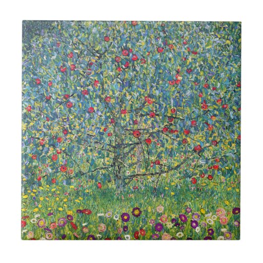 Gustav Klimt - Apple Tree Tegeltje (Voorkant)