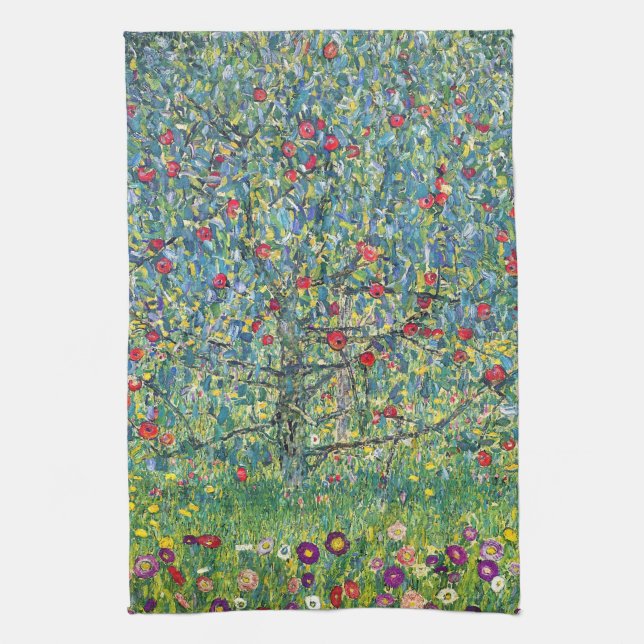 Gustav Klimt - Apple Tree Theedoek (Verticaal)