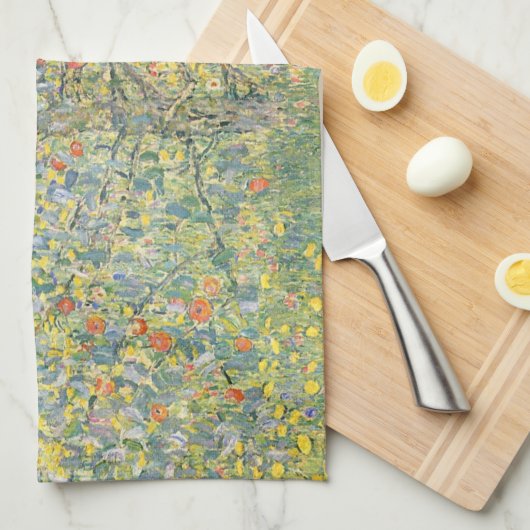 Gustav Klimt Apple Tree Theedoek (Quarter Fold)