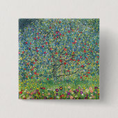 Gustav Klimt - Apple Tree Vierkante Button 5,1 Cm (Voorkant)