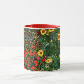 Gustav Klimt art - Boerderij tuin met zonnebloemen Mok (Midden)