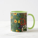 Gustav Klimt art - Boerderij tuin met zonnebloemen Mok<br><div class="desc">Gustav Klimt art - Boerderij tuin met zonnebloemen,  aangepaste koffie-mok.</div>