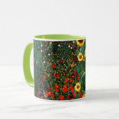 Gustav Klimt art - Boerderij tuin met zonnebloemen Mok (Voorkant links)