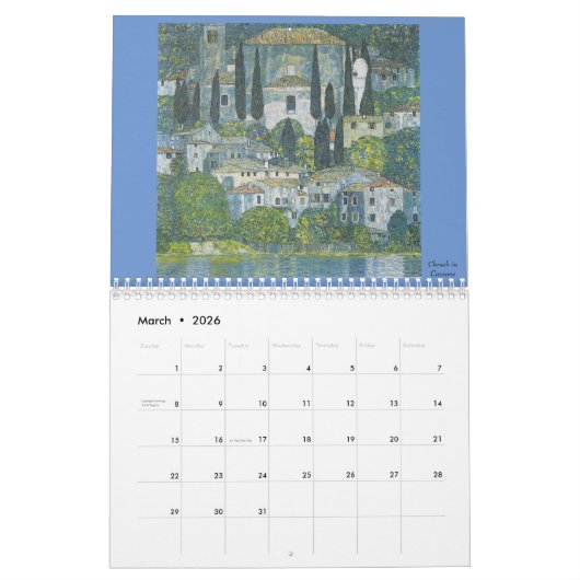 Gustav Klimt Artwork Number 1 Kalender (Mar 2026)