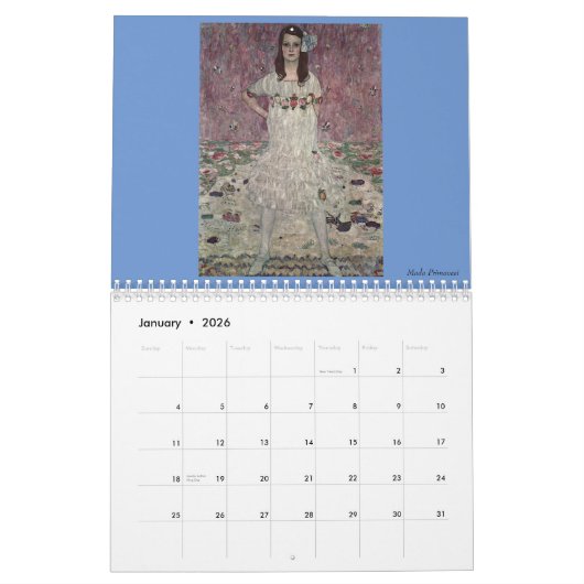 Gustav Klimt Artwork Number 1 Kalender (Jan 2026)