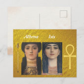 Gustav Klimt-Athena & Aegis | retrogodin Briefkaart (Voorkant / Achterkant)