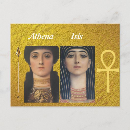 Gustav Klimt-Athena & Aegis | retrogodin Briefkaart (Voorkant)