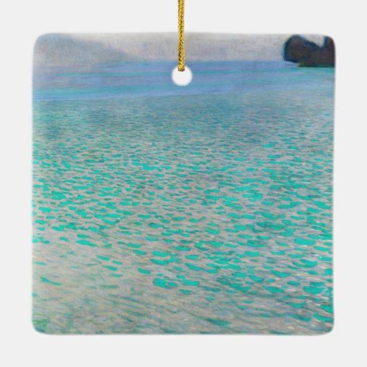Gustav Klimt - Attersee Keramisch Ornament (Achterkant)
