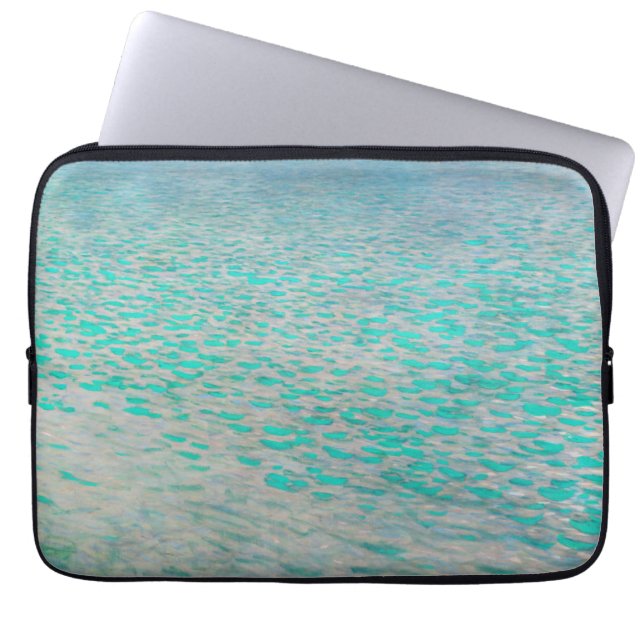 Gustav Klimt - Attersee Laptop Sleeve (Voorkant)