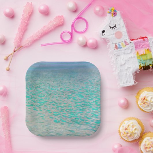 Gustav Klimt - Attersee Papieren Bordje (Feest)