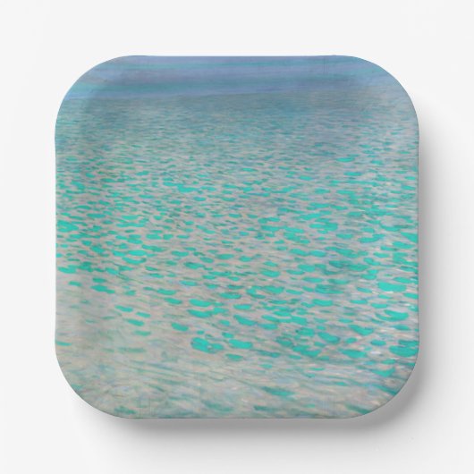 Gustav Klimt - Attersee Papieren Bordje (Voorkant)