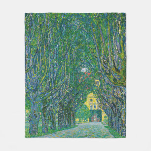 Gustav Klimt - Avenue in het Park Schloss Kammer Fleece Deken